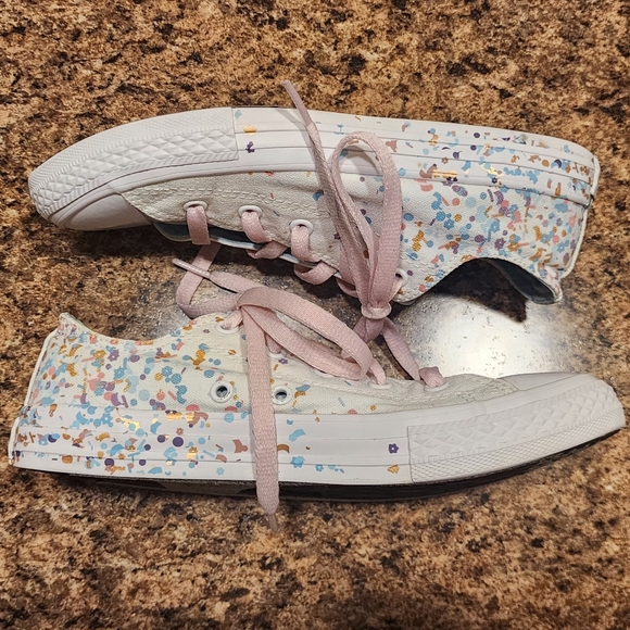 CONVERSE Chuck Taylor All Star Confetti Low Top - White - Size 3.5 - Picture 4 of 10
